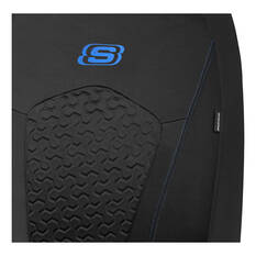 Skechers Gel Memory Foam Seat Covers Black/Blue Adjustable Headrests Airbag Compatible 30SAB, , scaau_hi-res