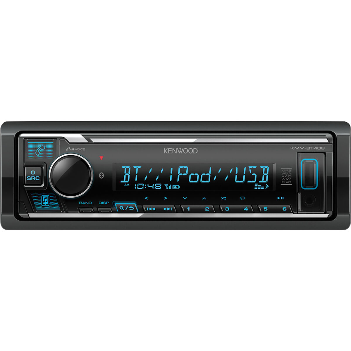 Kenwood KMM-BT408 Single DIN Head Unit with Bluetooth, , scaau_hi-res