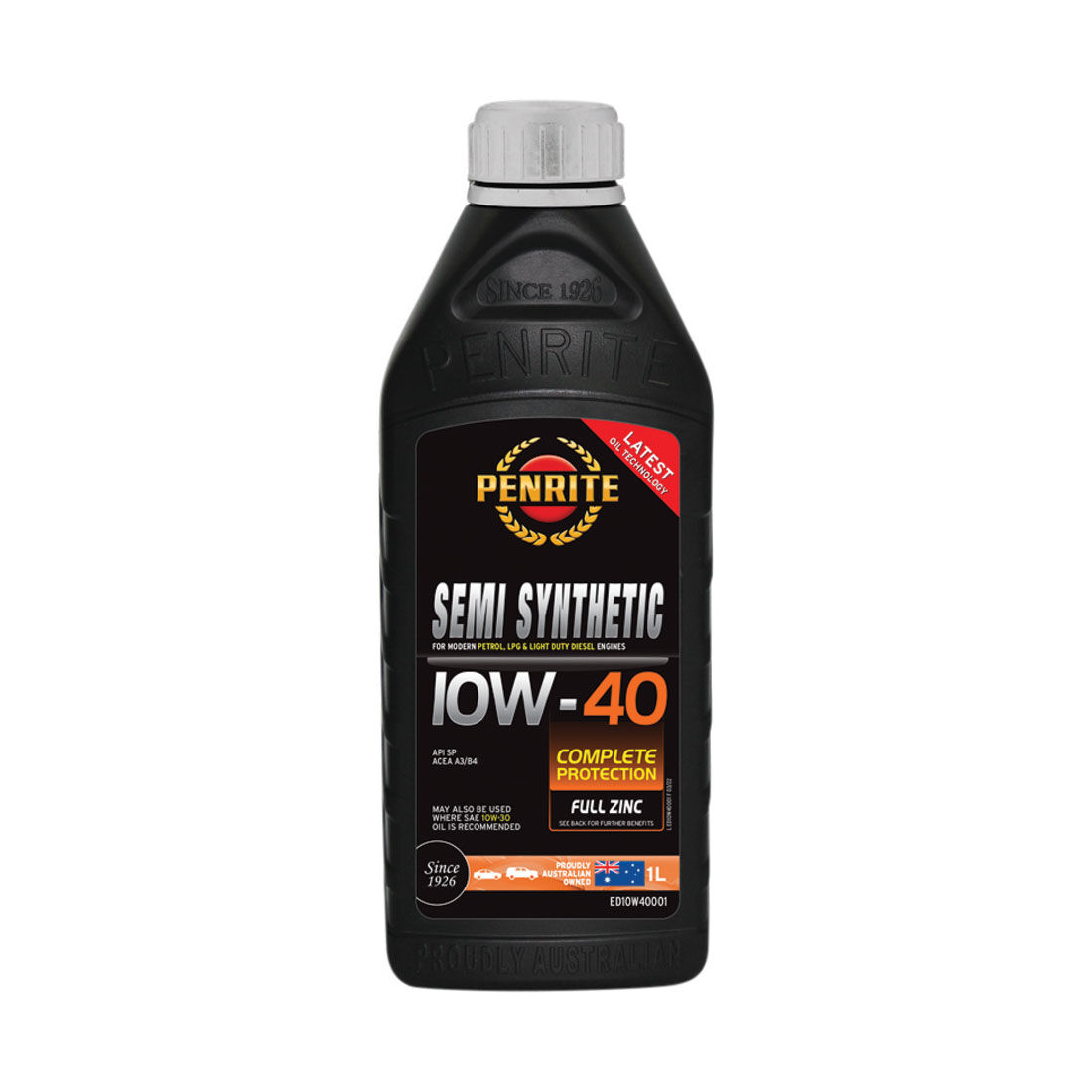 Penrite Semi Synthetic Engine Oil - 10W-40 1 Litre, , scaau_hi-res