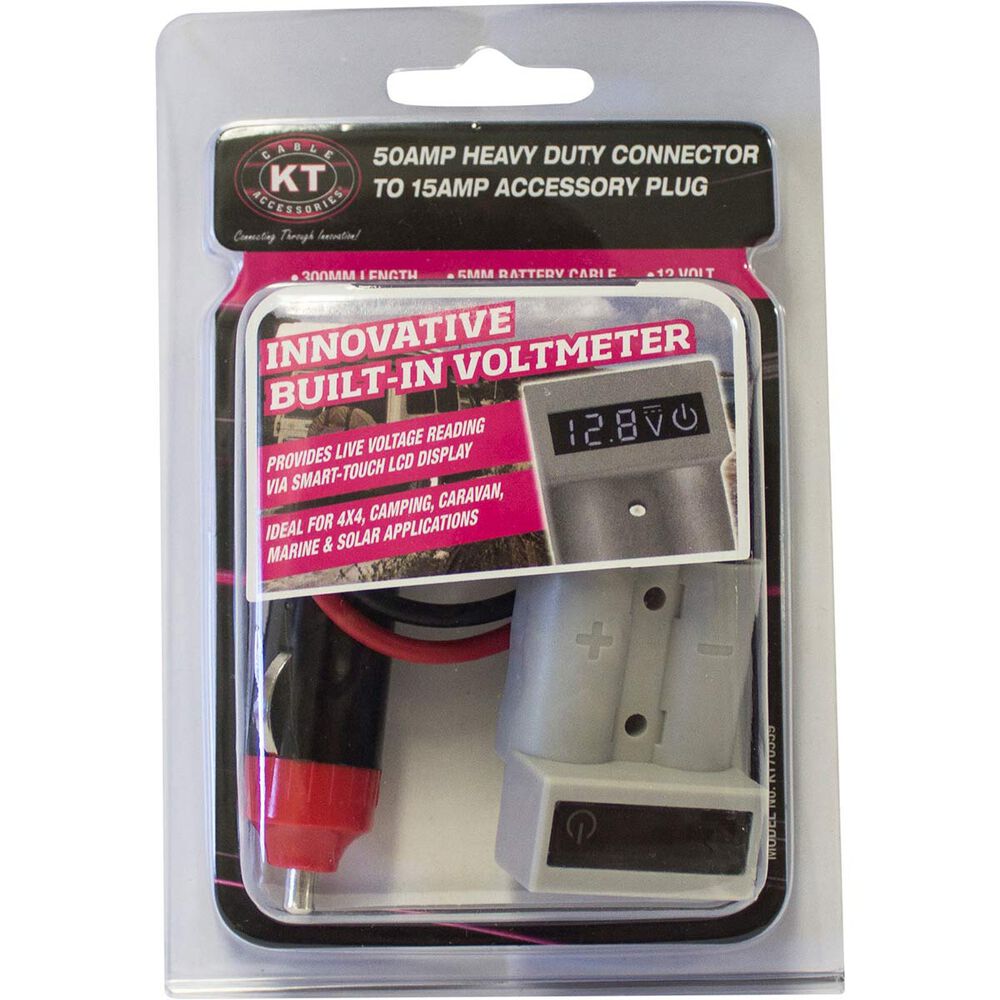KT Cable Connector 50AMP, Voltmeter, 15AMP Accessory Plug