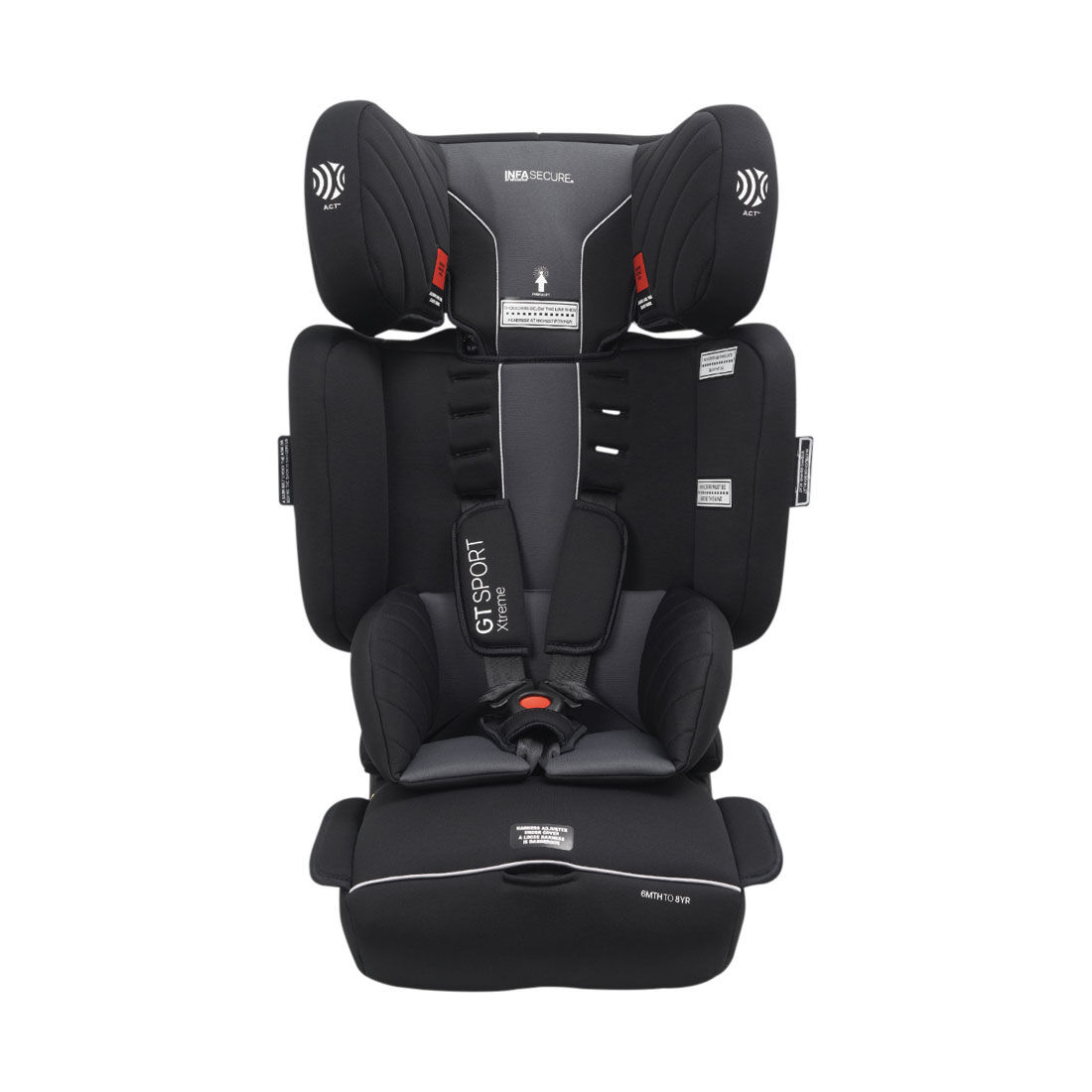 Infasecure harnessed booster top