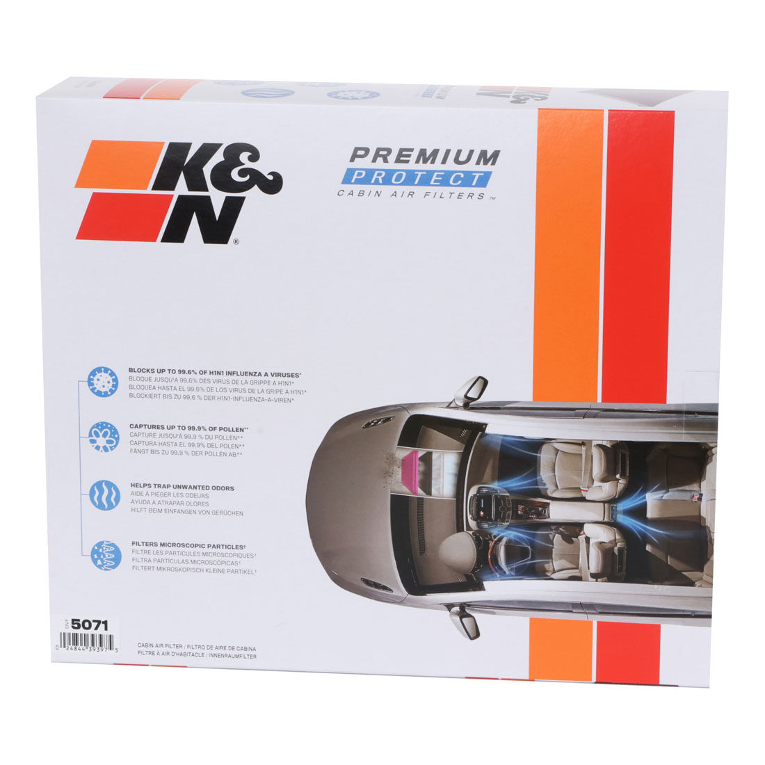 K&N Premium Disposable Cabin Air Filter - DVF5071, , scaau_hi-res