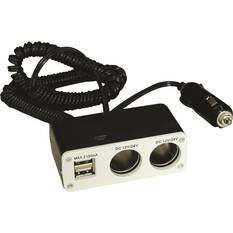 Socket SCA - Twin, with USB, 8A, , scaau_hi-res
