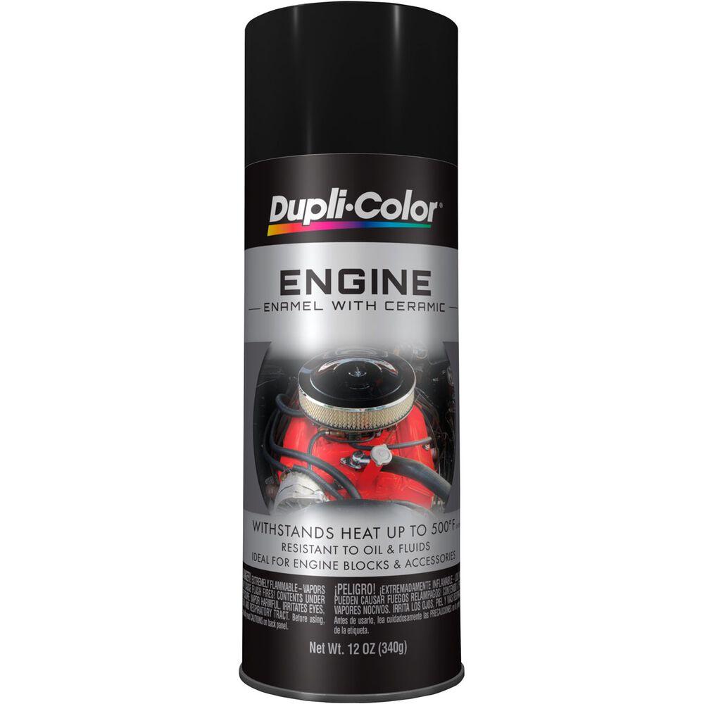 DupliColor Engine Enamel Aerosol Paint, Satin Black 340g