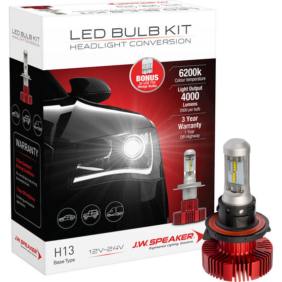 J W Speaker Headlight Conversion Kit Led H13 Supercheap Auto