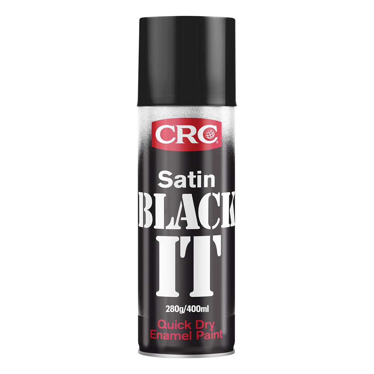 CRC Black It Enamel Paint, Satin Black - 280g / 400ml, , scaau_hi-res
