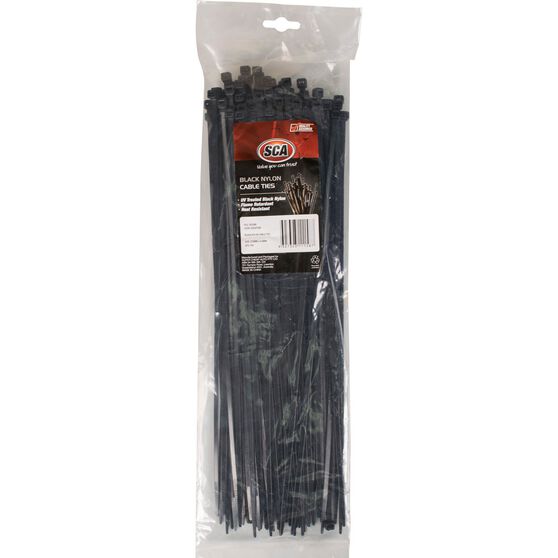 Sca Cable Ties 370mm X 4 8mm 100 Pack Black Supercheap Auto