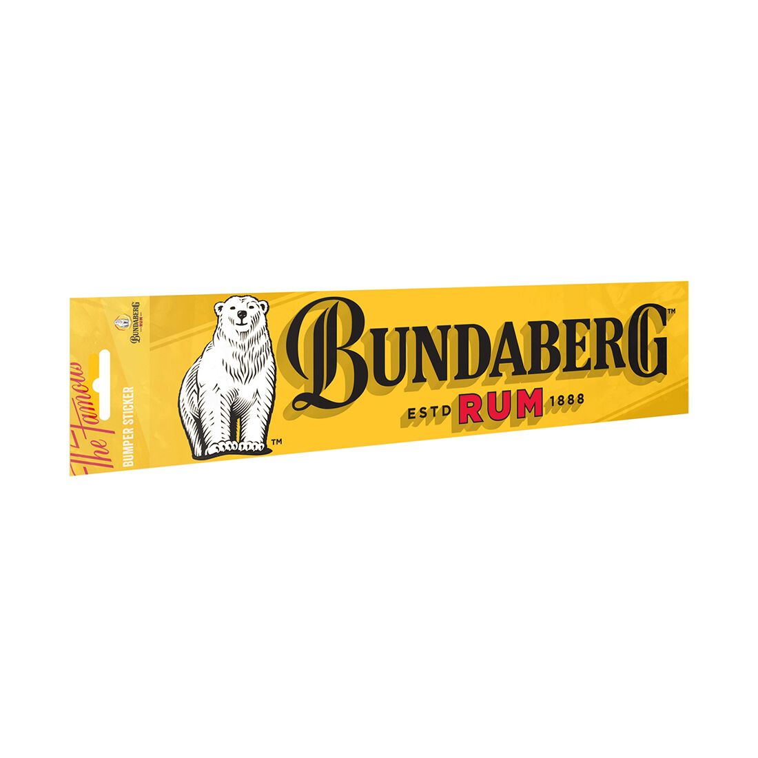 Bundaberg Rum Bumper Sticker Yellow, , scaau_hi-res