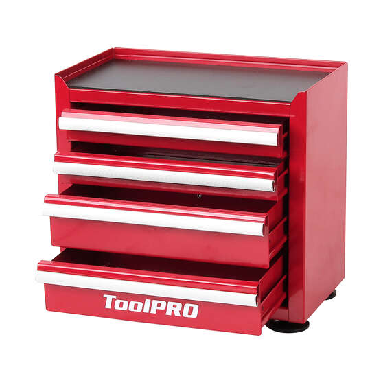 ToolPRO Mini Tool Cabinet 4 Drawer Red, , scaau_hi-res