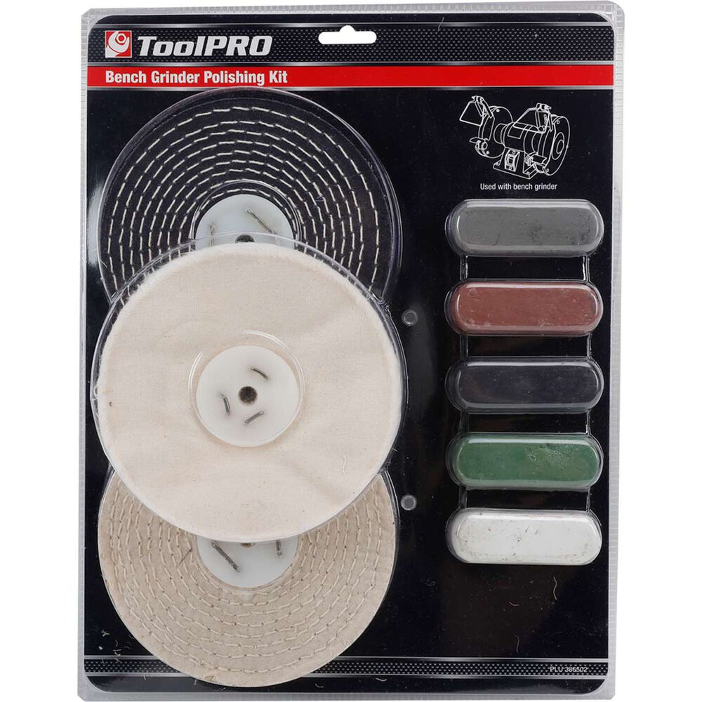 ToolPRO Bench Grinder Polishing Kit 8 Piece Supercheap Auto