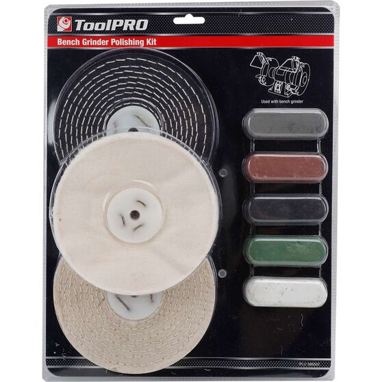 ToolPRO Bench Grinder Polishing Kit 8 Piece