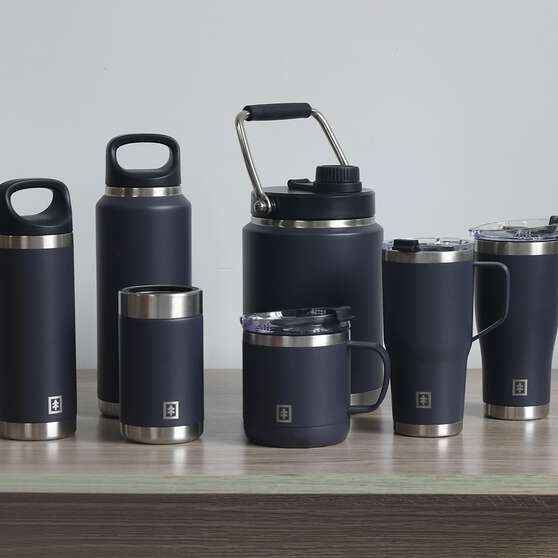 Swiss Tech Drink Bottle - 18oz/532ml, Charcoal, , scaau_hi-res