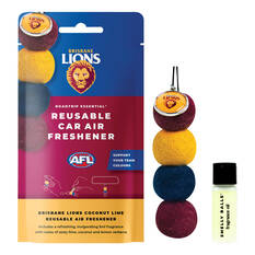 Roadtrip Essential Air Freshener Set Brisbane Lions Coconut Lime 5ml, , scaau_hi-res