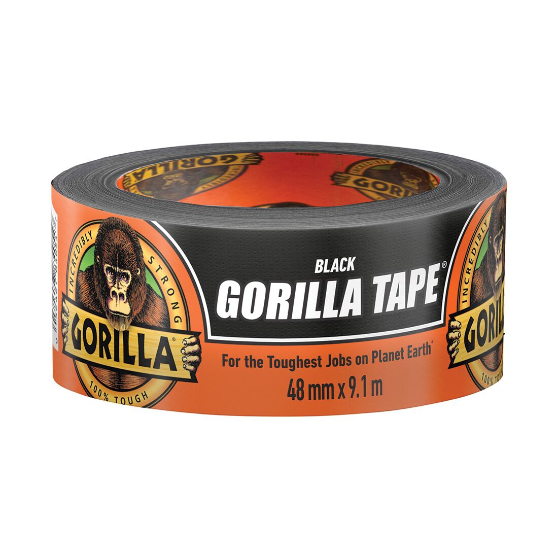 Gorilla Tape Black 48mm x 9.1m, , scaau_hi-res