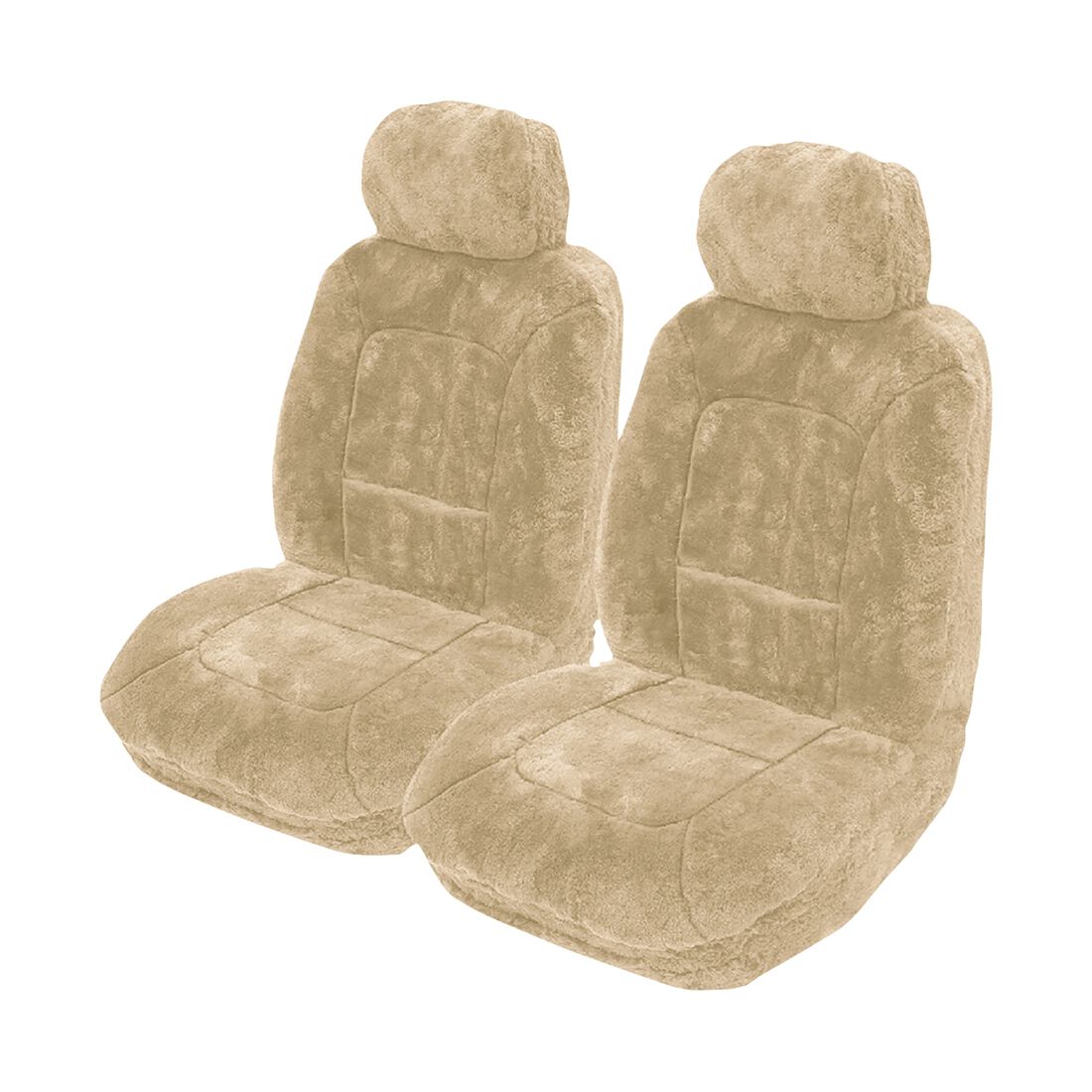 Platinum CLOUDLUX Sheepskin Seat Covers - Bamboo Adjustable Headrests Size 30 Airbag Compatible, , scaau_hi-res