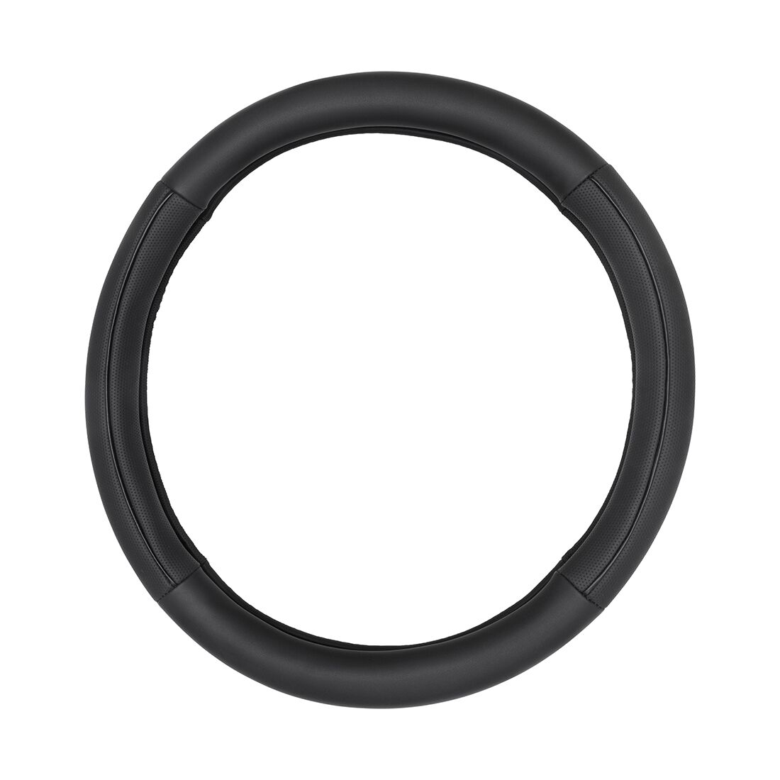 SCA Steering Wheel Cover - Leather Look, Black, 380mm, , scaau_hi-res