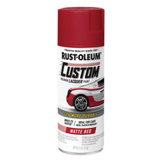 Rust-Oleum Custom Premium Lacquer Paint, Matt Red - 312g, , scaau_hi-res