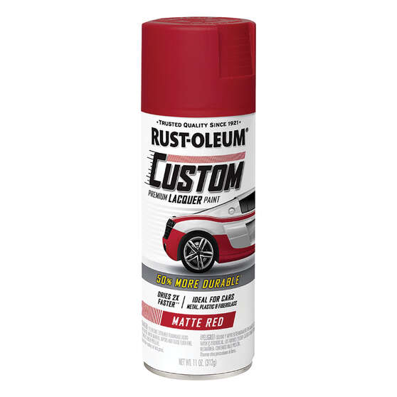 Rust-Oleum Custom Premium Lacquer Paint, Matt Red 312g