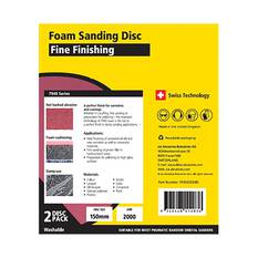 SIA Abrasives 150mm Foam Sanding Disc, 7940 Series, No Hole, 2000 Grit, 2 Pack, , scaau_hi-res
