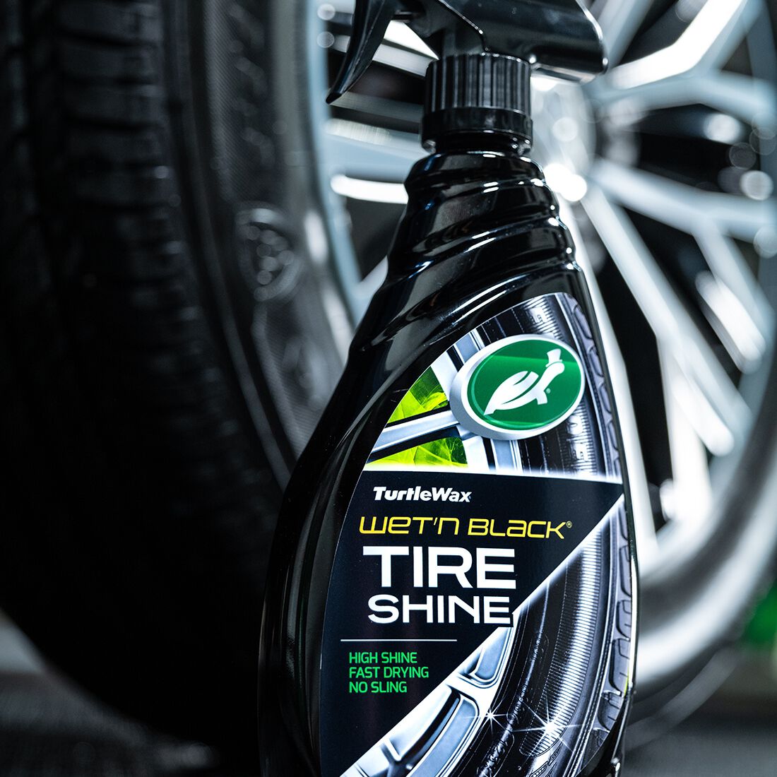 Turtle Wax Wet 'N' Black Tyre Shine - 680mL, , scaau_hi-res