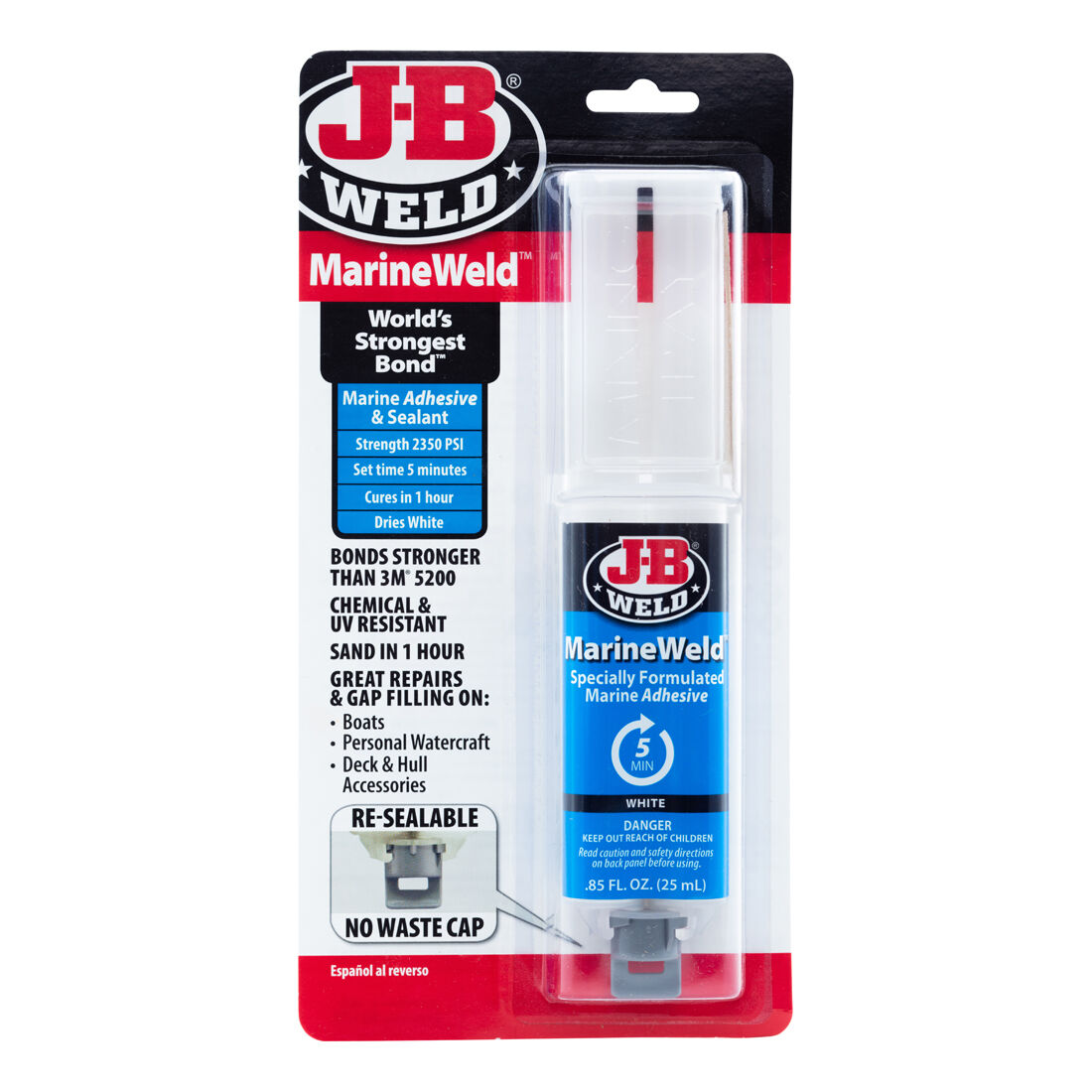 JB Weld MarineWeld Syringe 25mL White 50172, , scaau_hi-res