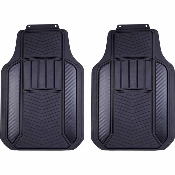Sca Carbon Fibre Universal Car Floor Mats Rubber Black