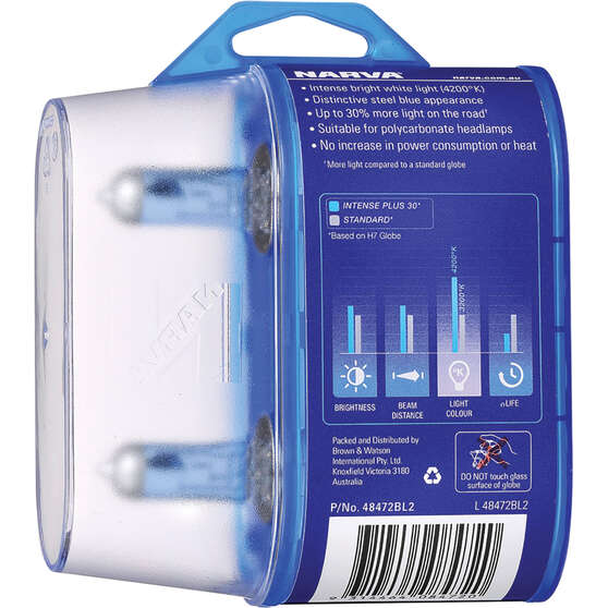 Narva Intense Headlight Globes - H4, 12V 60/55W, 48472BL2, , scaau_hi-res