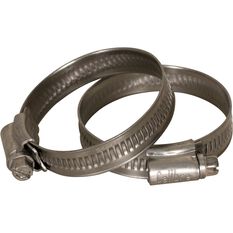 Calibre Hose Clamps - Stainless Steel, Solid Band, 35-50mm, 2 Pieces, , scaau_hi-res