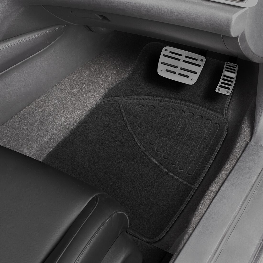 SCA Car Floor Mats Lux Carpet Black Set of 4, , scaau_hi-res