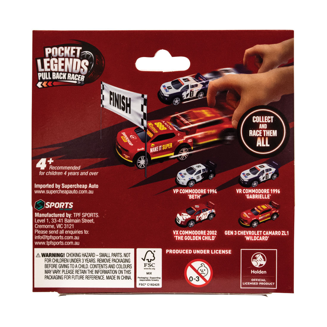 Pocket Legends Pull Back Racer 1994 Supercar, , scaau_hi-res