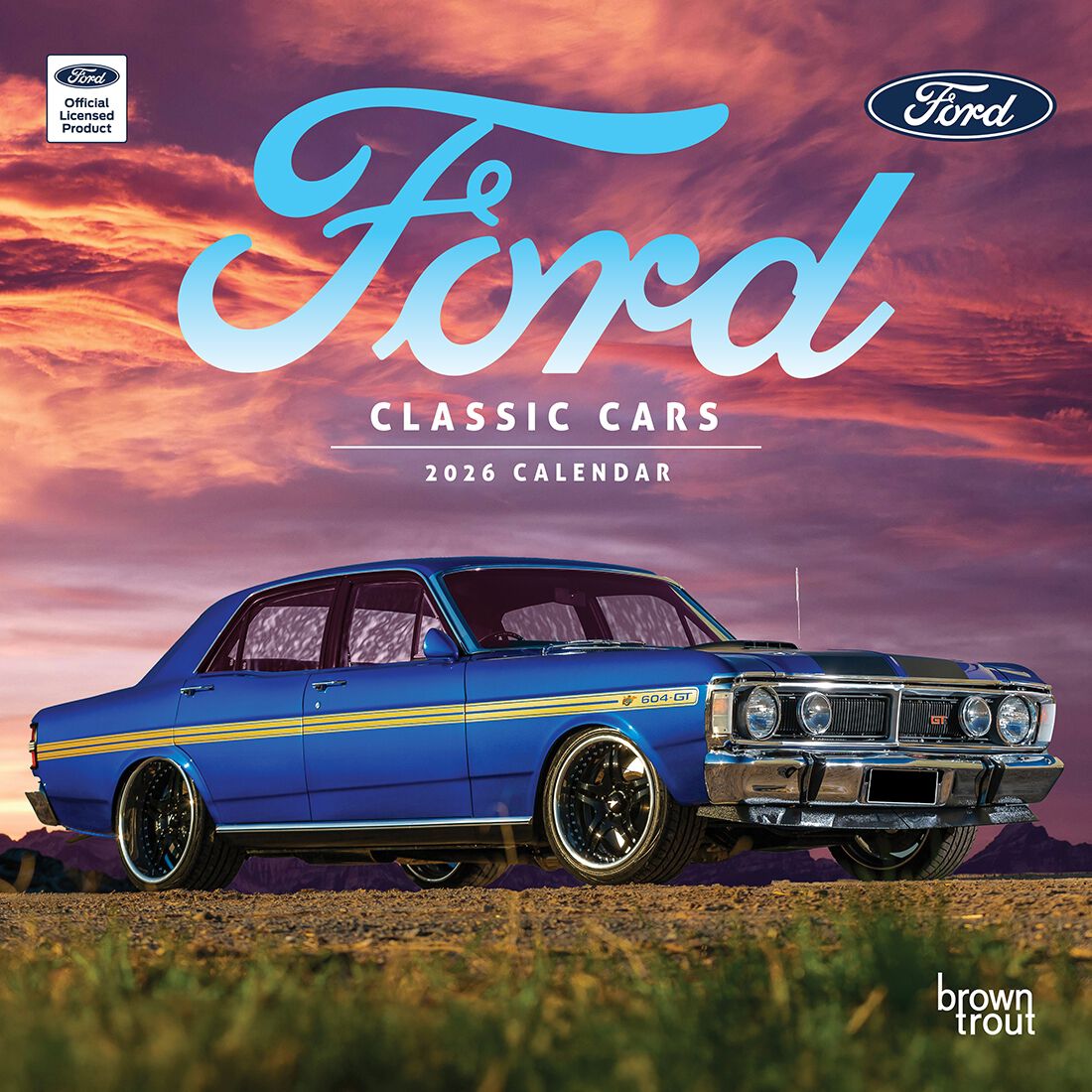 Classic Ford Cars Square 2026 Calendar, , scaau_hi-res