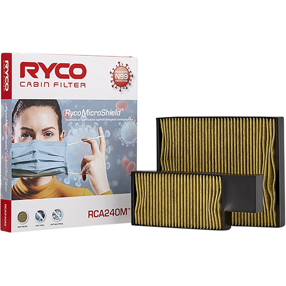 Ryco N99 MicroShield Cabin Air Filter - RCA240M, , scaau_hi-res
