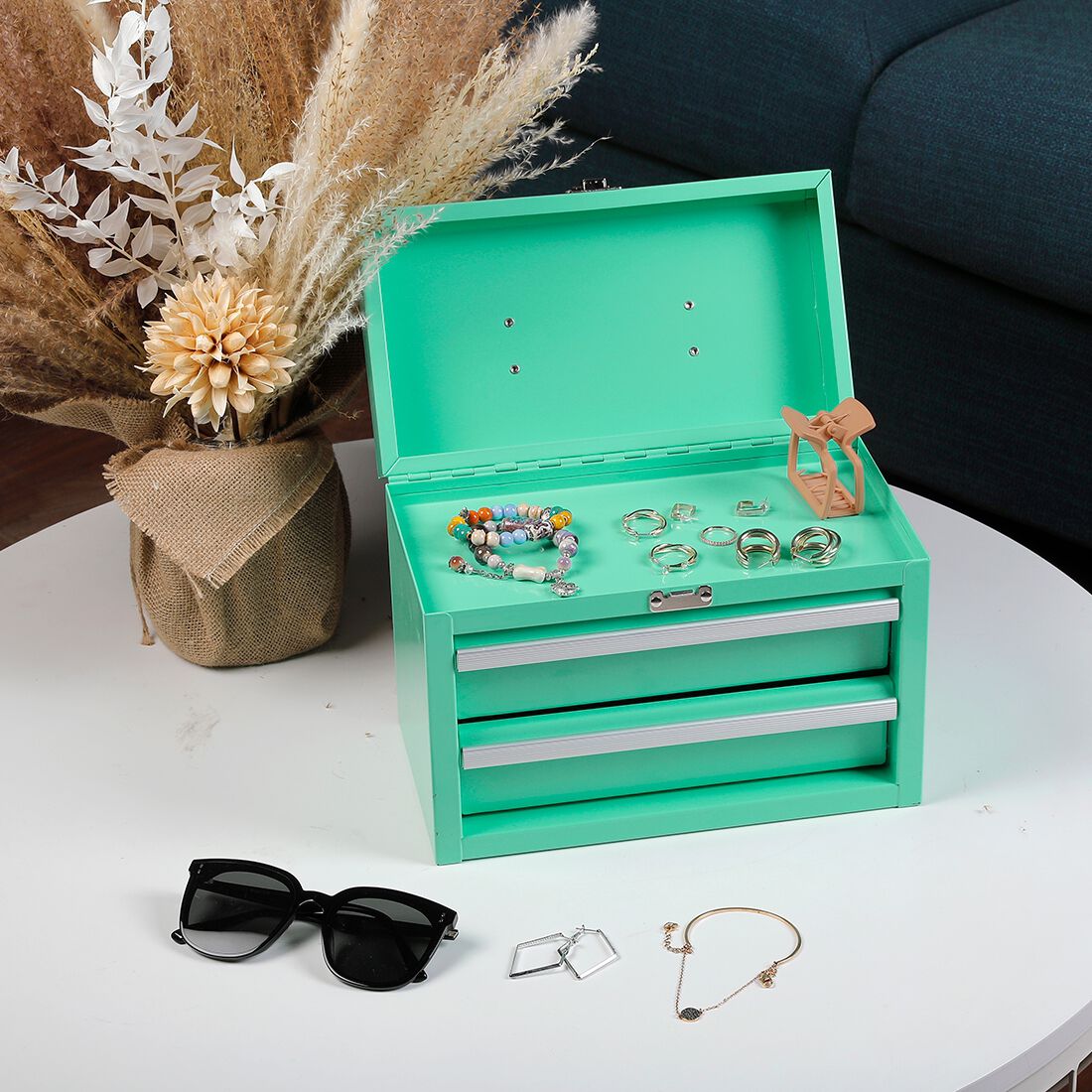 ToolPRO Aqua Mini Tool Chest With Handle, , scaau_hi-res