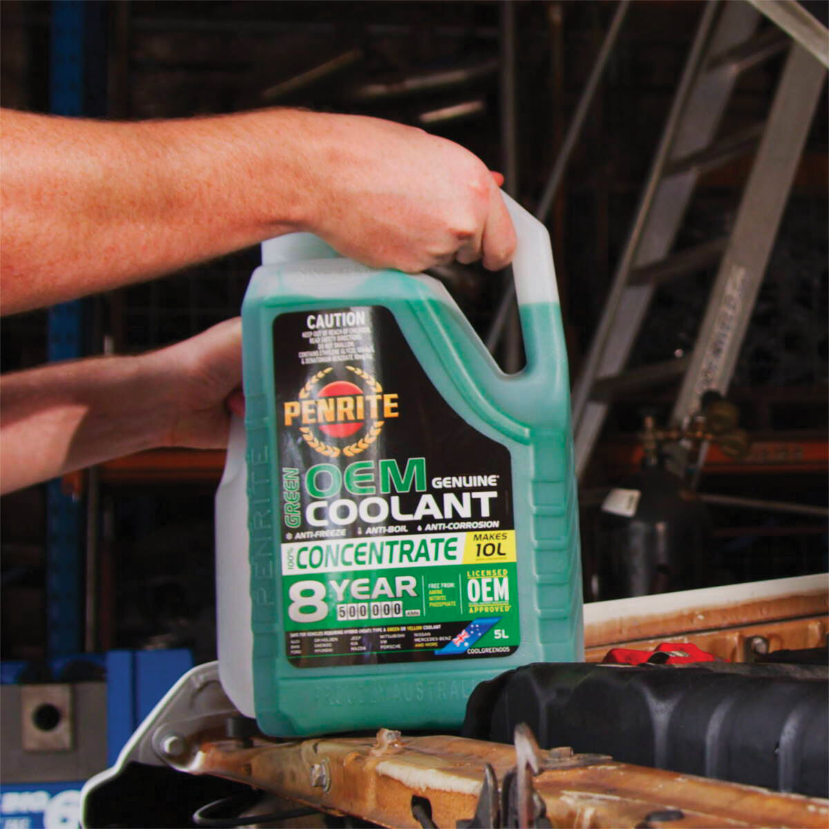 Penrite Green Long Life Anti Freeze / Anti Boil Coolant Concentrate - 5 Litres, , scaau_hi-res