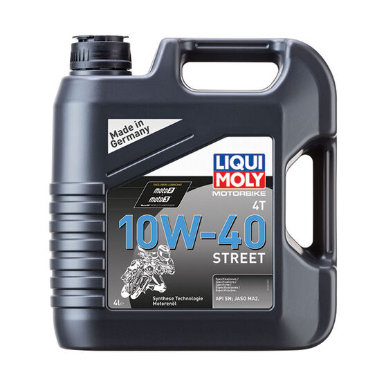 LIQUI MOLY Street 4T Motorcycle Oil 10W-40 4 Litre, , scaau_hi-res