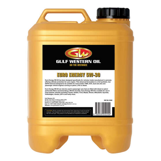 Gulf Western Euro Energy 5W-30 Engine Oil 10 Litre, , scaau_hi-res