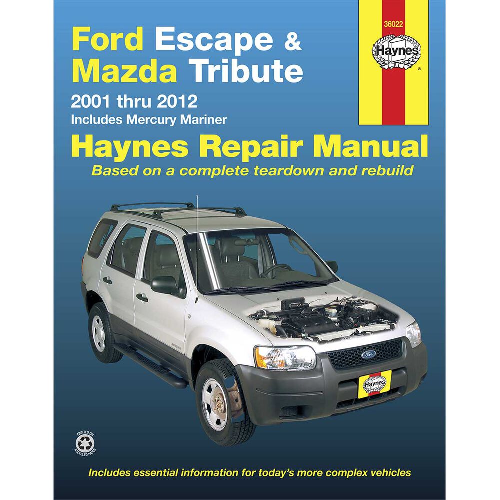 Haynes Car Manual For Ford Escape / Mazda Tribute 2001-2017 - 36022