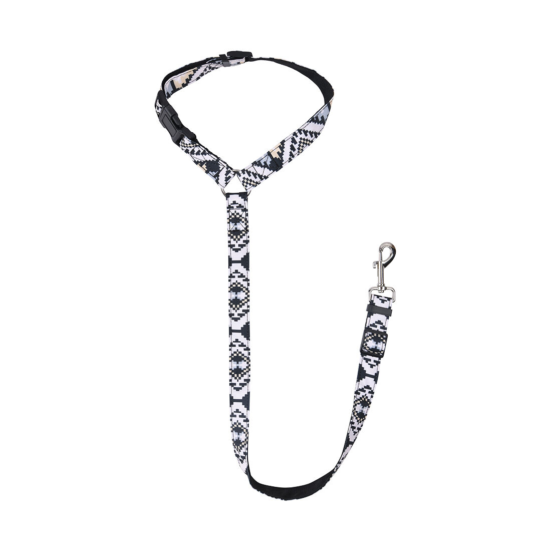 Cabin Crew Pet Headrest/Lead Aztec Grey/Gold, , scaau_hi-res