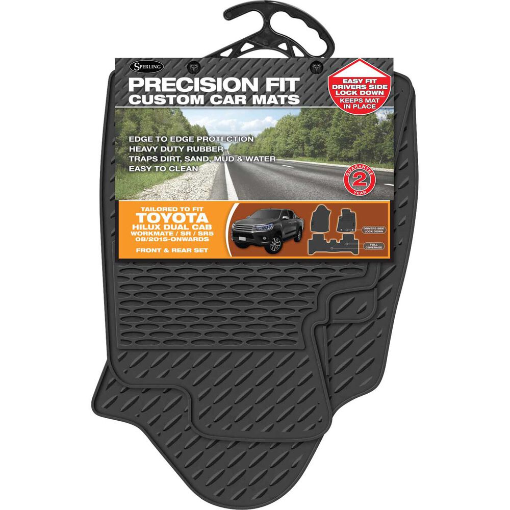 Precision Fit Custom Rubber Floor Mats Suits Toyota Hilux SR5 Dual