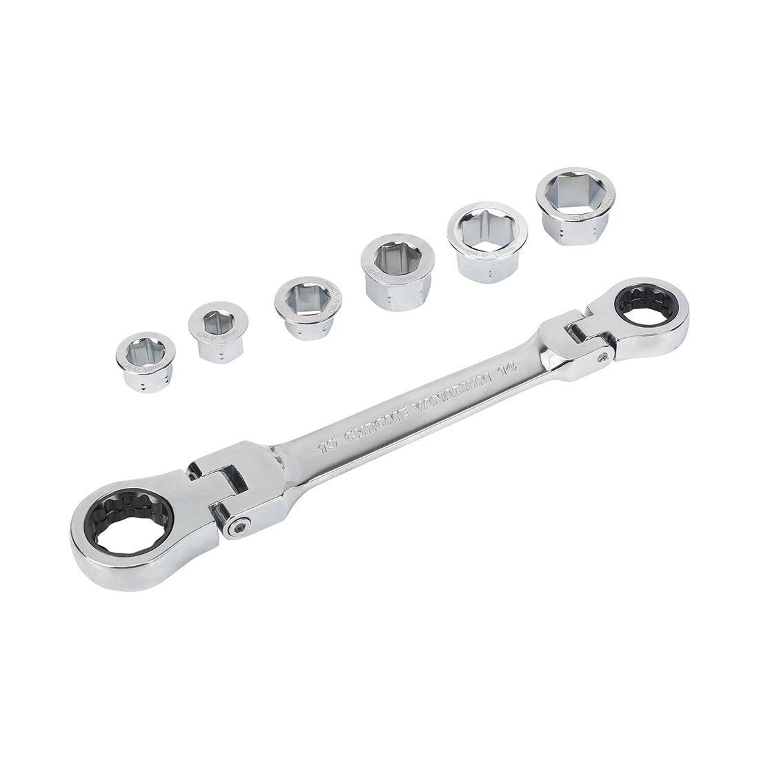 ToolPRO QC Double Flex Ring Ratchet Wrench Set, , scaau_hi-res