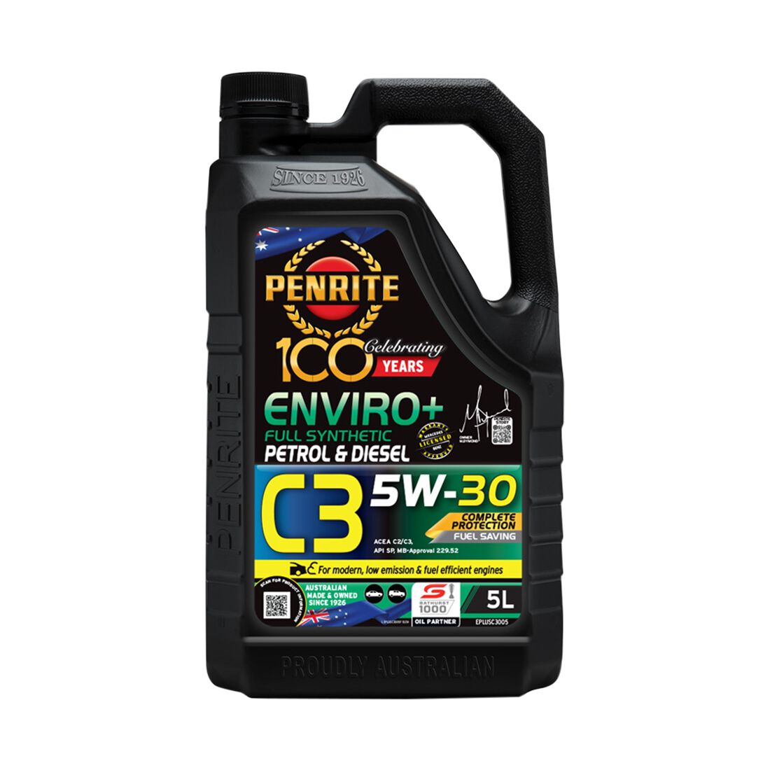 Penrite Enviro+ C3 Engine Oil - 5W-30 5 Litre, , scaau_hi-res