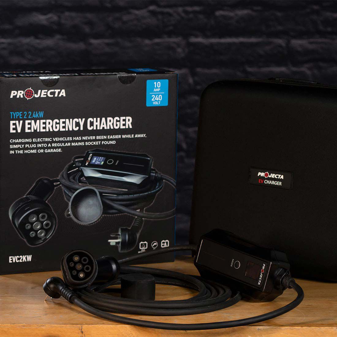 Projecta Electric Vehicle Portable Charger 240V 2.4KW 10A, , scaau_hi-res