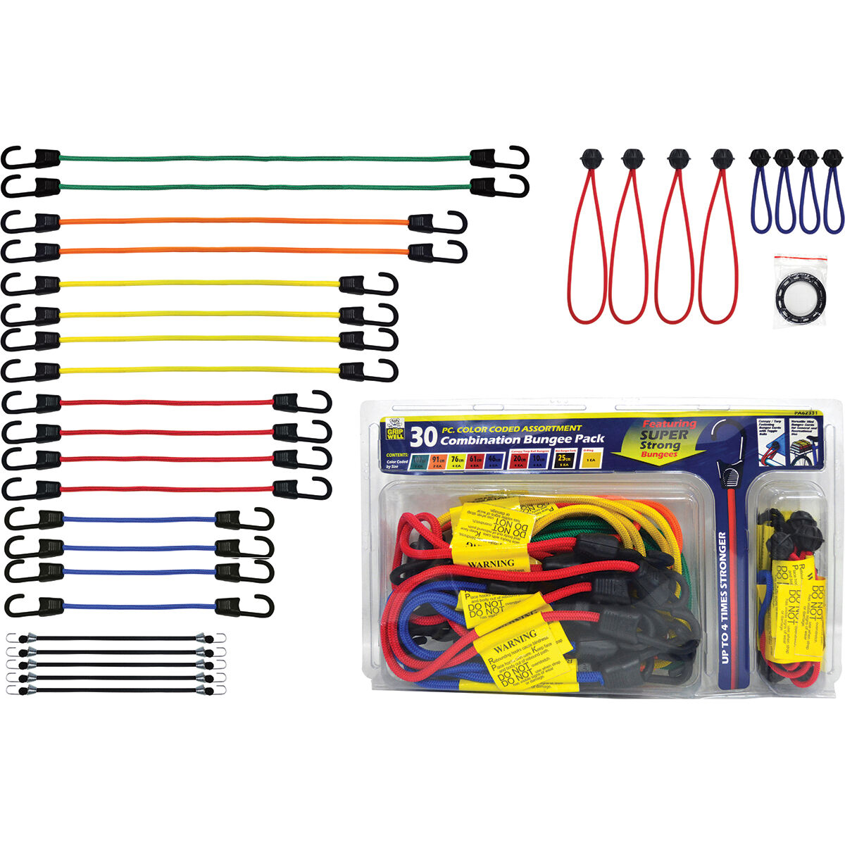 Bungee Cord Kit - 30 Pack, , scaau_hi-res