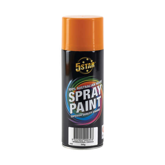 5 Star Enamel Spray Paint International Orange 250g, , scaau_hi-res