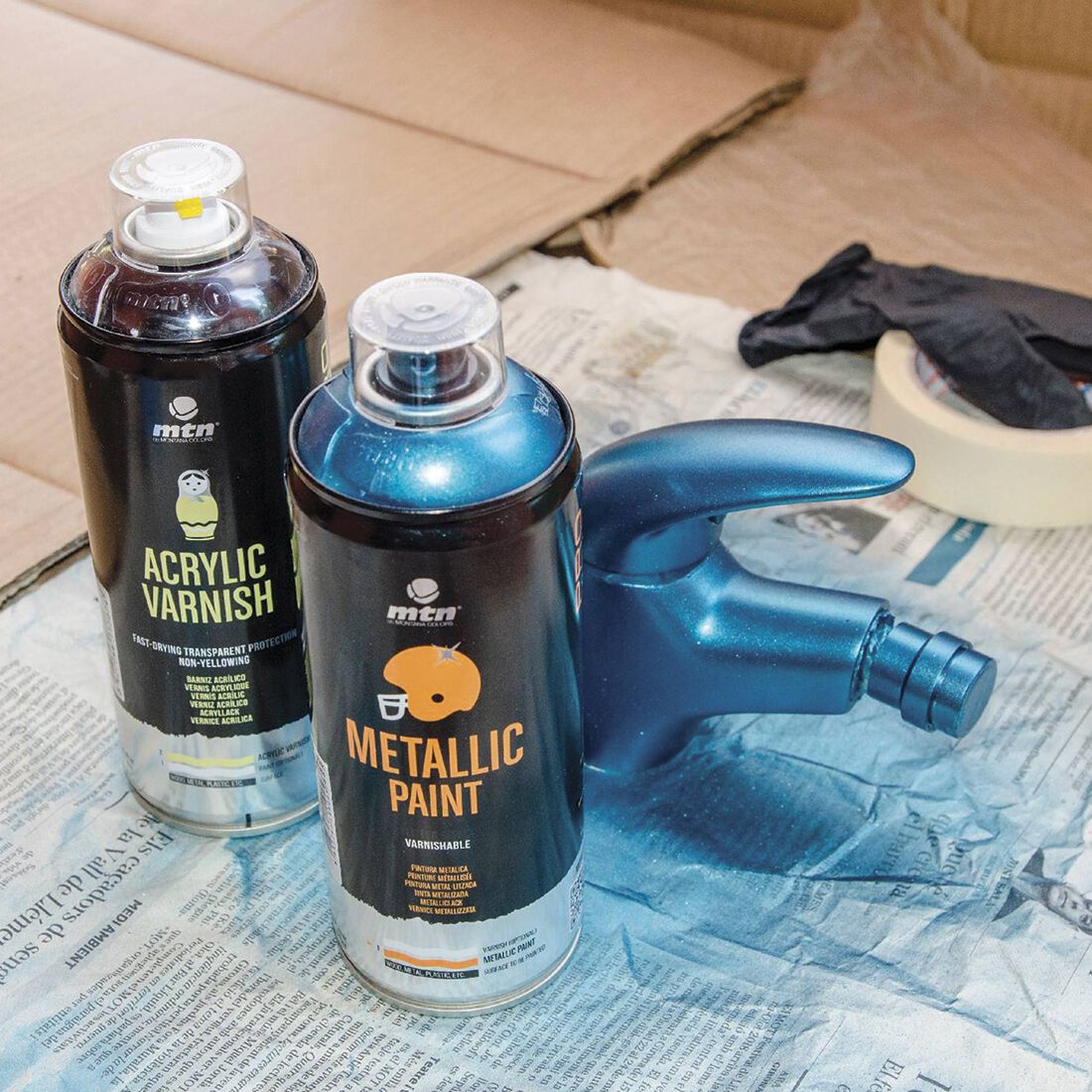 MTN Pro Metallic Dark Blue Spray Paint 400mL, , scaau_hi-res