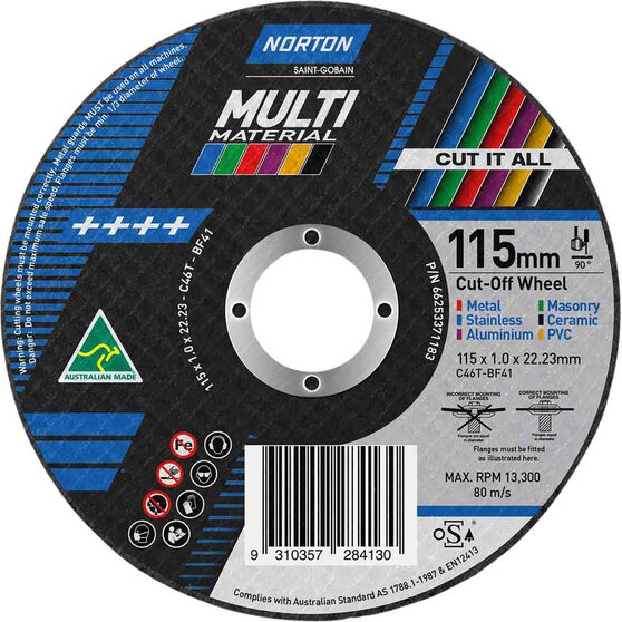 Norton Multi Purpose Grinding Disc 115mm, , scaau_hi-res