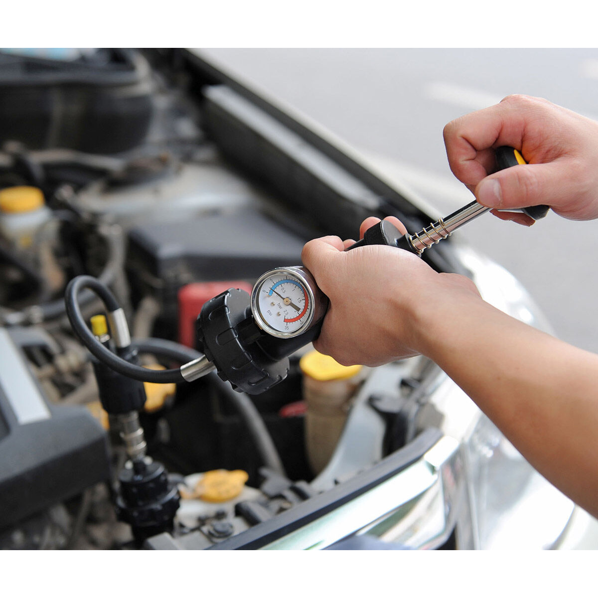 Car sales pressure tester