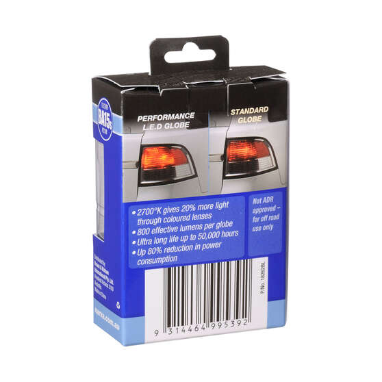 Narva Automotive Globes - Performance LED Bayonet 12/24V, P21W, BA15S, , scaau_hi-res