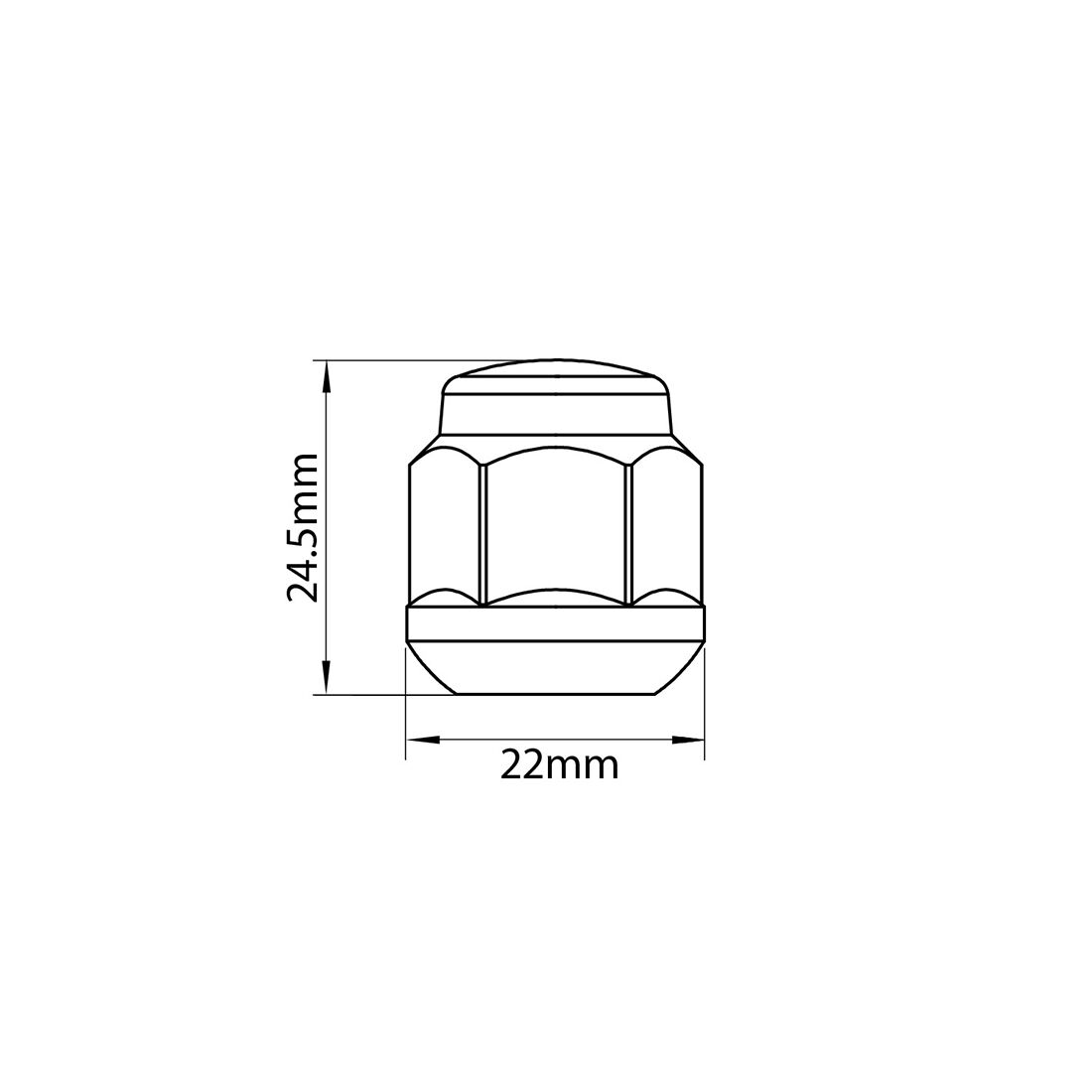 Tridon Wheel Nuts M12x1.5. Ball Seat. 19mm Hex, , scaau_hi-res