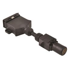 SCA Trailer Adaptor - 7 Pin Small Round Socket to 7 Pin Flat Plug, , scaau_hi-res